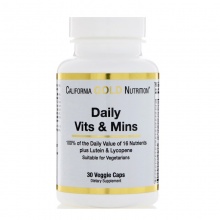 Витамины Daily Vits + Mins California Gold Nutrition 30 капсул