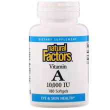 Витамины Natural Factors A 10000 ME 180 капсулы