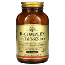 Витамины Solgar B-Complex with Vitamin C Stress Formula 100 таблеток