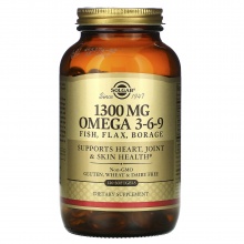 Антиоксидант Solgar EFA 1300 mg Omega 3-6-9  60 капсул
