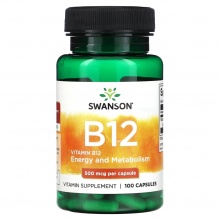 Витамины Swanson Vitamin B-12 500 мкг 100 капсул